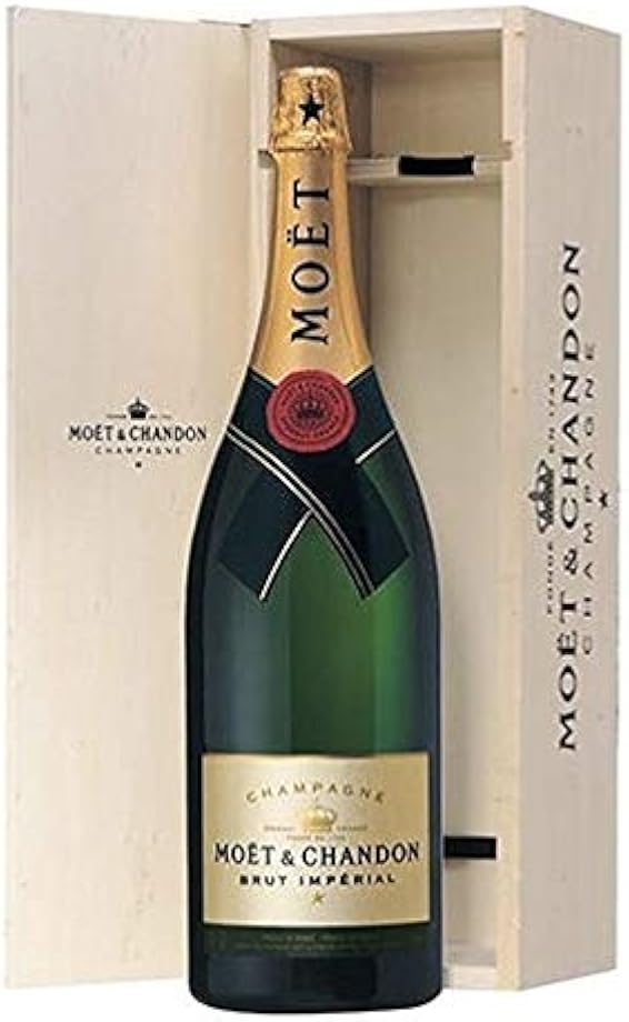 Champagne moet et chandon brut imperial in cassa da 6 litri personalizzata