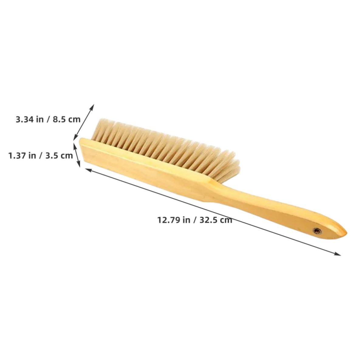 Cepillo de Mano de Madera Herramienta Resistente con Cerdas Suaves para Eliminar Polvo Hogar para Limpieza de Sábanas y Tapicería
