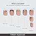 BTArtboxnails X LONGHAIRPRETTYNAILS Press On Nails - Autumn Muse, 5 Designs Mix Match Short Square French Tip Press On Nails, 160 Pcs Salon Quality Soak Off Soft Gel Nail Tips in 16 Sizes