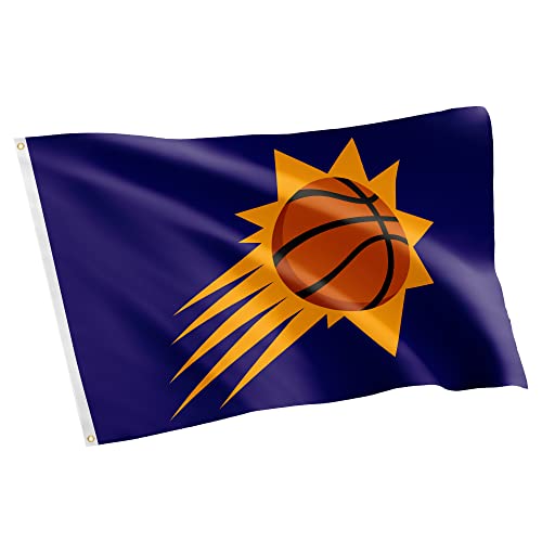 Desert Cactus Phoenix Suns Flag NBA 100% Polyester Indoor Outdoor 3x5 feet National Basketball Association Team Flags (Flag #1)