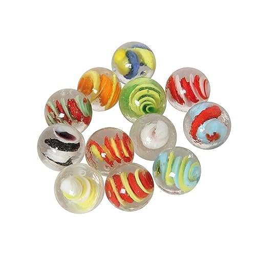 Bartl 111710 Spirale 25 mm Lot de 12 billes décoratives en verre pour décorer