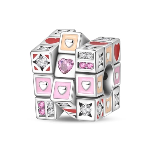 QIKAOLA Abalorios de plata de ley 925 para mujeres, niñas y abalorios Pandora para pulseras y collares europeos