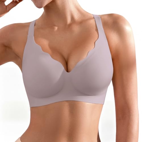 Image of Seamless Wireless Bra for Women with Support - No Underwire Full Coverage Push Up Comfort Bras - Back Fat Smoothing Bralettes