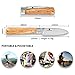 ZhengSheng 4.5-Inch Folding Kitchen Knife with Ultra Sharp 440A Stainless Steel Blade and Natural Olive Handle for BBQ, Peeling, Outdoor Camping