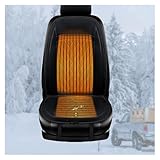 Scalda Sedile Auto, 12v/24v, 45 °C-65°C Chauffage Rapide Coprisedili Riscaldati Compatibile con Airbag Laterale,black-Driver
