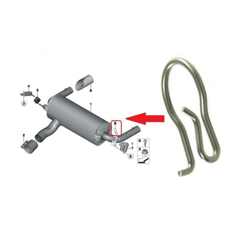 Compatible con BMW 1 2 3 4 5 6 7 Series X1 X2 X5 X6 Clip del actuador de la válvula de control de la aleta del sistema de escape para la fijación 18307620323