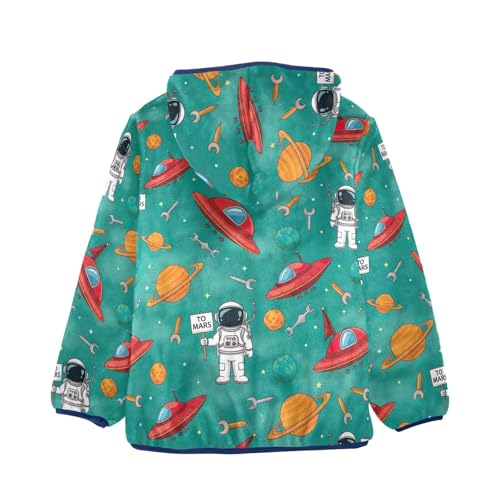 CHIFIGNO Cartoon Astronauts Toddler Snow Jacket, Toddler Boys Zip up Jacket Thick for Fall Winter Spring 3T2