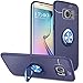 Produktbild XCYYOO Kompatibel mit Samsung Galaxy S7 Edge Hülle, Ring Kickstand 360 Grad Rotierenden Ring Drop Schutz Stoßdämpfung weichen TPU Cover [Arbeit mit magnetischen Auto Halterung]