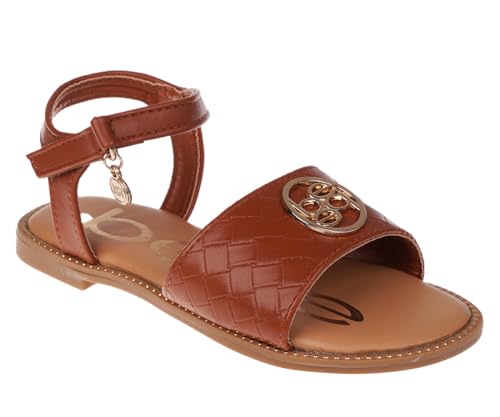 Image of bebe Girls' Sandals - Trendy Flat Designs with Rhinestones, Puffy Straps, Embossed Details and Charms for Toddlers /Little Kids /Big Kids