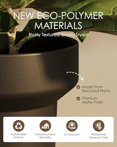  Plant Pots Indoor with Drainage Holes- Set of 3  - image 4