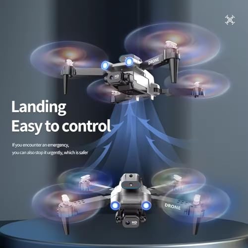 Image of WEADFAX-Drone-with-4K-Camera-WiFi-FPV-1080P-HD-Dual-Foldable-RC-Drone-Altitude-Hold-Headless-Mode-Visual-Positioning-Auto-Return-App-Control-Quad-Copter (D2)