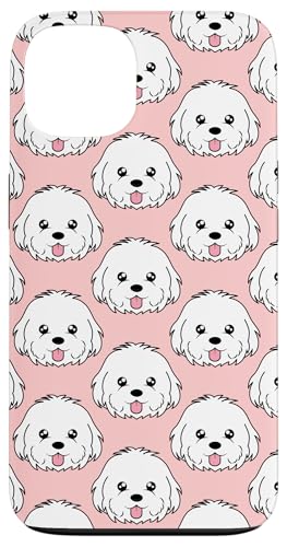 Maltese Dog Face Phone Case Gifts Pattern Baby Dog Pink Case for iPhone 13