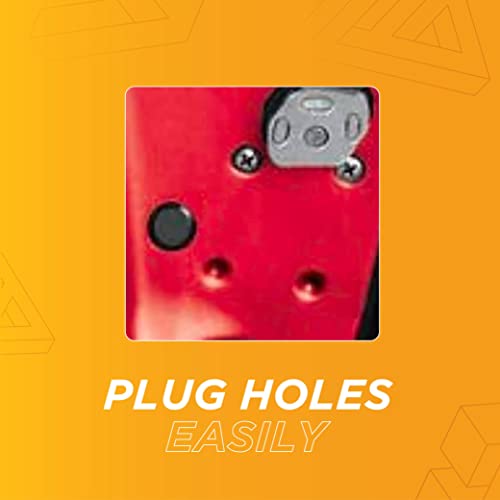 Image of 4 Pack 1 Inch Flush Mount Black Plastic Body and Sheet Metal Hole Plug, Button Plugs with Flush-Type Heads for Plugging Holes in Automobile Bodies, Tanks, Refrigeration Units
