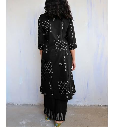 Image of GoSriKi Women Kurta Set | Rayon Viscose Printed A Line Kurta with Pant | Ethnic Wear for Women | Indian Casual Office Daily Summer Outfit