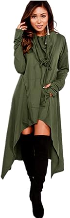 Xuan2Xuan3 Women Pullover Hoodies Sweatshirt Long Sleeve Oversize Top Shirt Dress