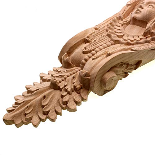 Beefs Character Exquisite Classic Rubber Wood Carved Applique Furniture Natural Decal Color Home Decoration Accessories 1 #TOP7
