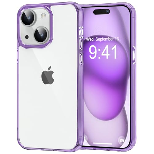 Coque iPhone 15 MOCCA violet clair silicone transparent anti-choc