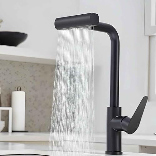 Torneira de Cozinha Gourmet Monocomando Luxo com Ducha Spray Tripla Função Casa Misturador Giratória