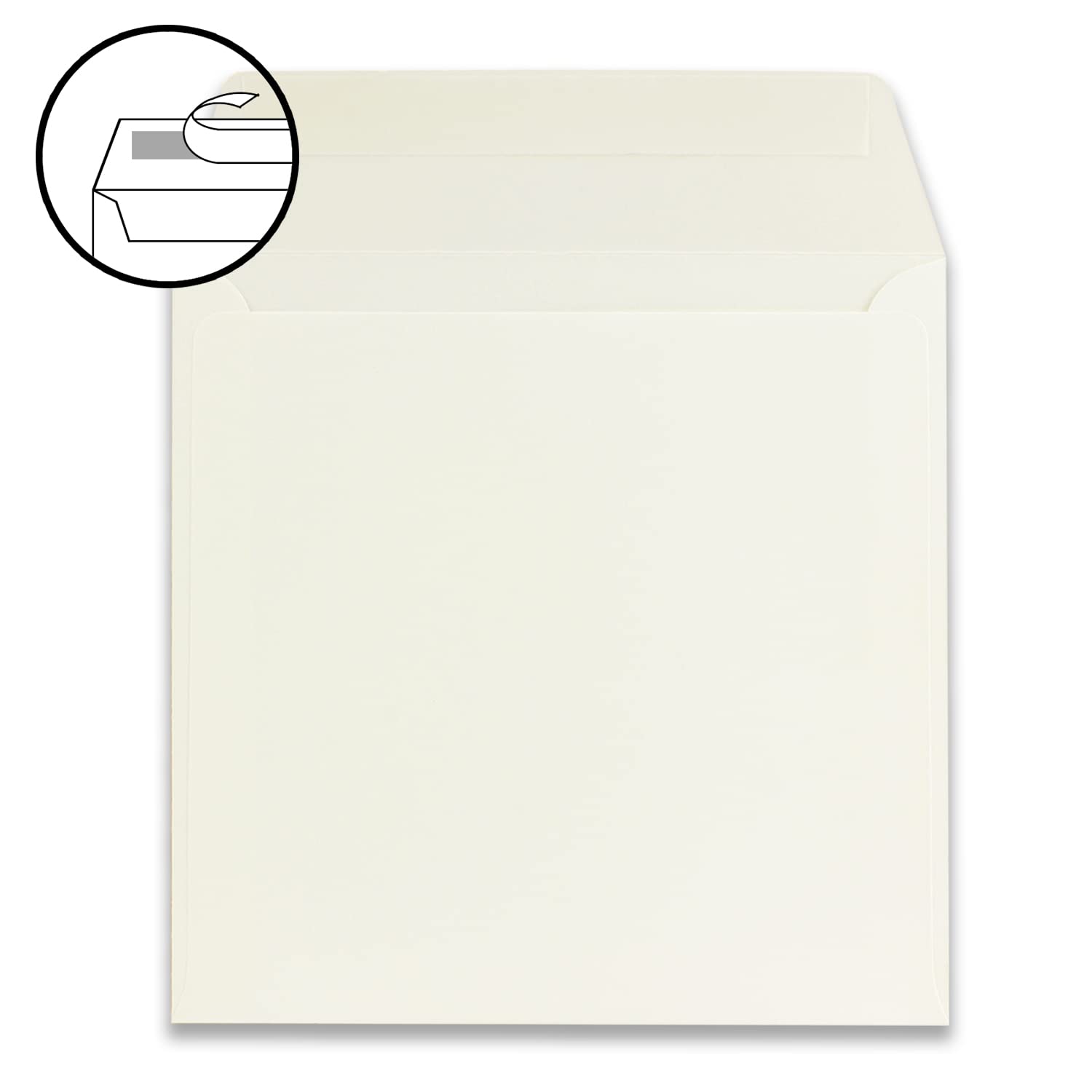 1000 kopert kwadratowych -kolor: kremowy - format: 16,5 x 16,5 cm -gramatura: 120 gramów na m² - klej z płaską klapką - Marka: GUSTAV NEUSER