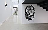 Wall Sticker Music Microphone Headphones DJ Logo Sign Melody Song Vinyl Mural Decal Art Decor EH2278