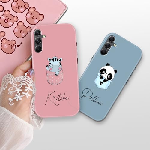 Image of COLORflow Back Cover Compatible with Samsung Galaxy A34 5G | Cute Pocket Cartoons Color Customized | Glossy Armoured Bumper with Camera Protection Back Cover Compatible with Samsung Galaxy A34 5G
