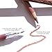 FITGLOW Beauty Vegan Lip Liner Pencil | Long-Lasting Lip Enhancer with Blending Brush | Hydrating Plumping Lip Liner | Smudge-Proof Lip Perfector | Define Shape & Fill | Buff, 1.1g