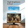 Small Security Monitor for Camera Mini PC: Metal Case,10.5 inch 16:10 19201280, HDMI & VGA Port,Dual Speakers,High Brightness,with Moon Stand,for Office,Bedroom,Retro Gaming CCTV,Portable Travel