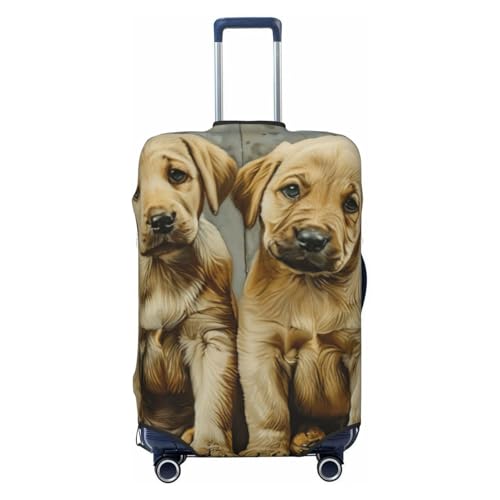 Housse de valise extensible XL noire anti-rayure motif chiot