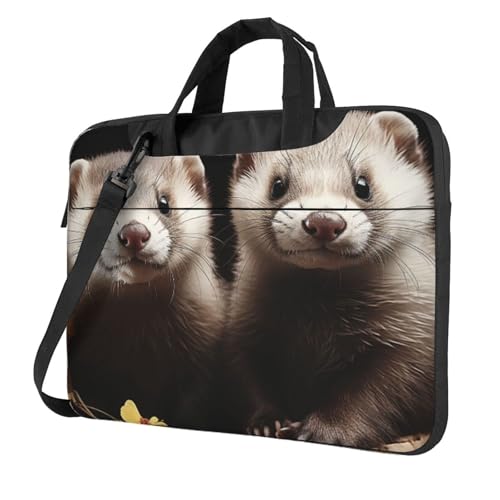 Sac ordinateur portable Ferrets imperméable avec poignée et sangle pour homme et femme
