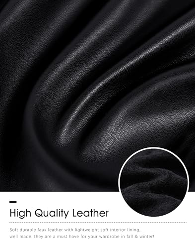 SANTINY Vegan Matte Pleather Pants