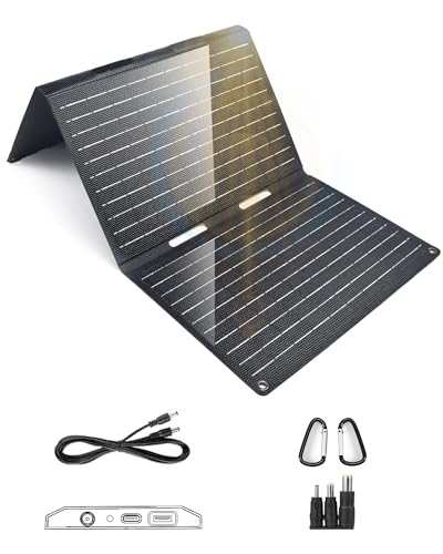 30W Portable Solar Panel, Foldable Solar Panel Charger with QC3.0...
