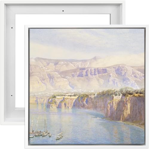 Image of Floater Frame for 6x6 Canvas Paintings with 0.6-0.9 inch Deep,White | Set of 2,Easy Framing,Floating Frames for Landscape Portrait Bedroom Hallway Entryway Decor,Horizontal or Vertical Display