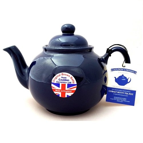 Hand made Original 6 Cup Brown Betty Teapot in Cobalt Blue (Cobalt betty)
