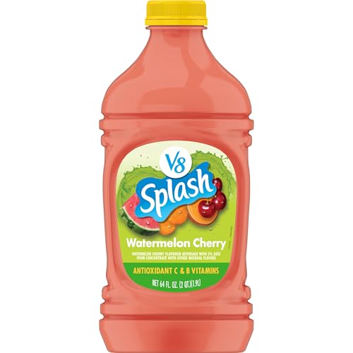 V8 Splash Watermelon Cherry Flavored Juice Beverage, 64 fl oz Bottle
