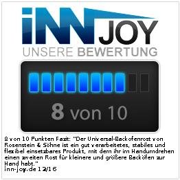 Rosenstein & Söhne Backofengitter: Universal-Backofenrost, ausziehbar von 35-61 cm, 32 cm tief (Backrost, Backofen Gitterrost, verschiedene Größen)