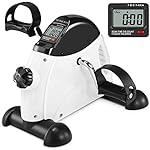 MOMODA Under Desk Bike Pedal Exerciser Mini Bike for Leg/Arm Bike Mini Peddler with LCD Display for Home/Office