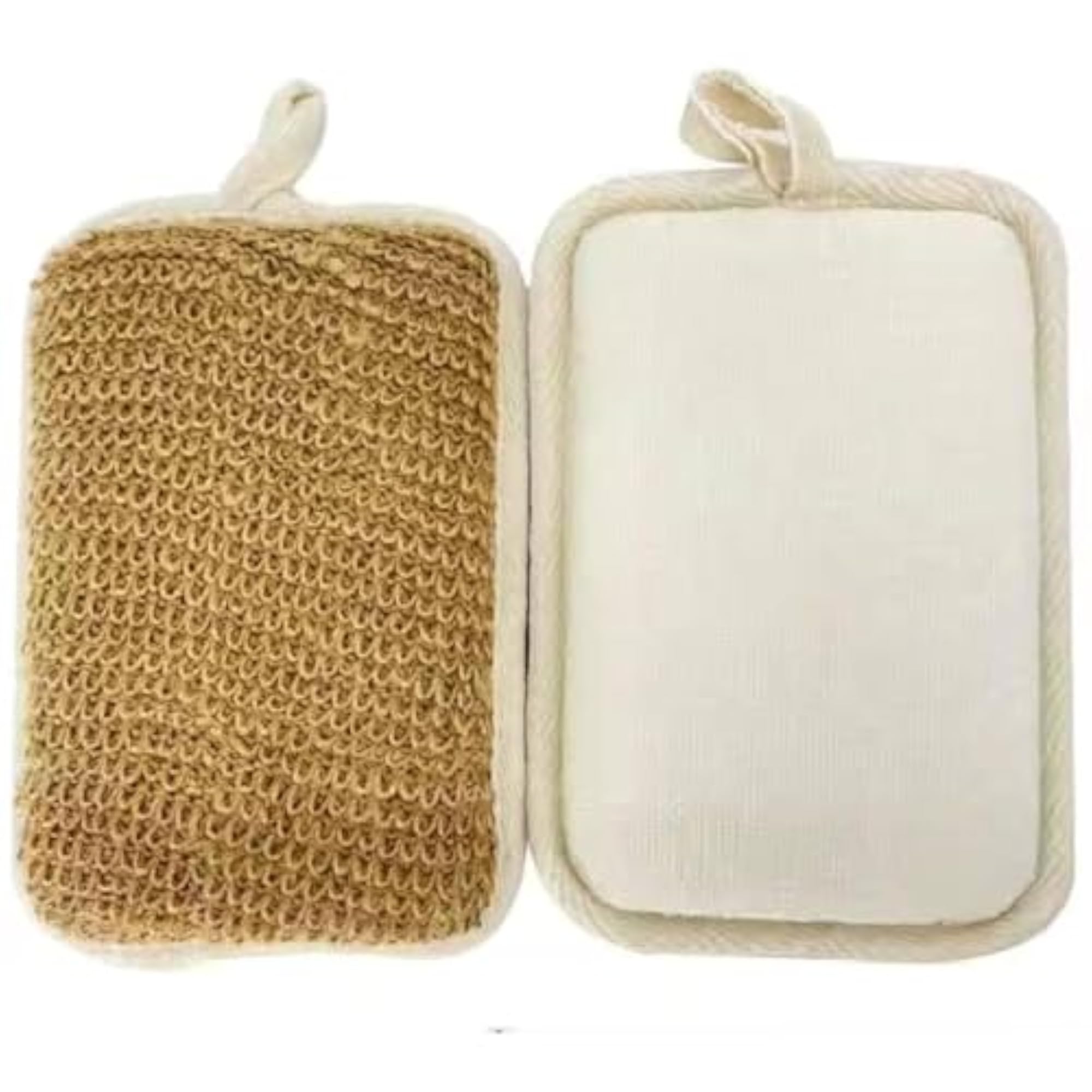 Square Hemp Exfoliating Loofah Sponge for Body Scrubbing
