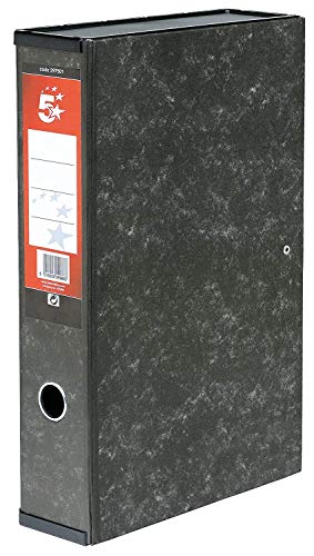 5 Star 3 x Foolscap Cloud Effect Storage Binder with Ring Pull and Catch, Grey, 3 Holes