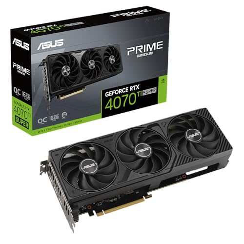 Image of ASUS Prime GeForce RTX 4070 Ti Super OC Edition 16GB GDDR6X Gaming Graphics Card (Nvidia RTX4070 DLSS3, PCIe 4.0, 1x HDMI 2.1a, 3X DisplayPort 1.4a, PRIME-RTX4070TIS-O16G) + Indiana Jones