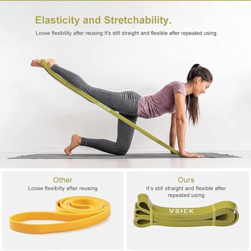 Image of VEICK Pull Up Resistance Bands Set, Heavy Stretch Workout Bands, Fitness Assistance Bands for Men Women, Portable Exercise Equipment for Home Gym Office Travel