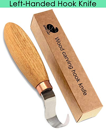 BeaverCraft Wood Carving Hook Knife SK1L for Carving Spoons Kuksa Bowls and Cups