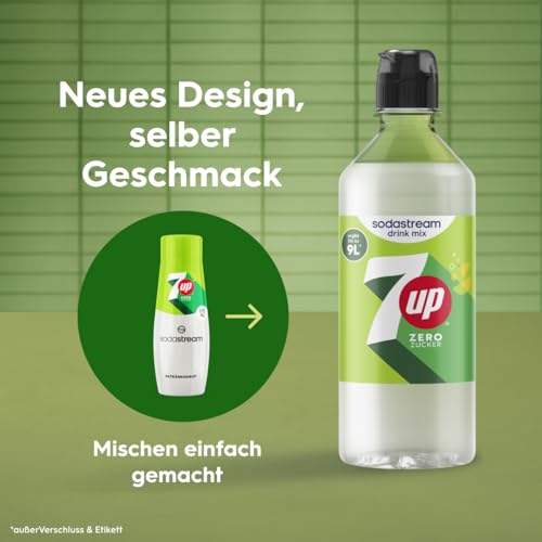 Sodastream drink mix 7up Zero Zucker – zuckerfreier Sirup für gesprudeltes & stilles Wasser, 4er Pack (4 x 440 ml), ergibt bis zu 9L Fertiggetränk 3