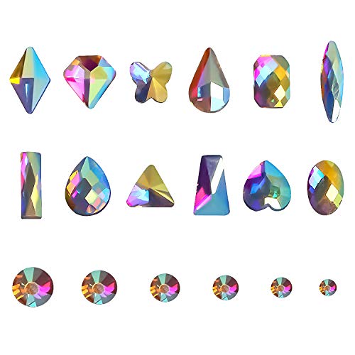 1728+120pcs AB Crystal Rhinestones Nail Art Flatback Glass Gems