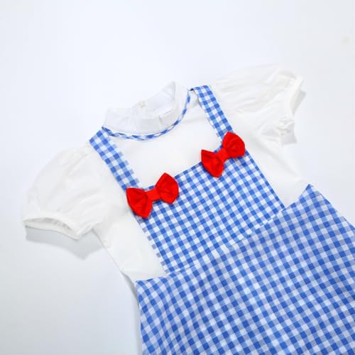 Disfraz de cuadros azules para niñas miniatura 7