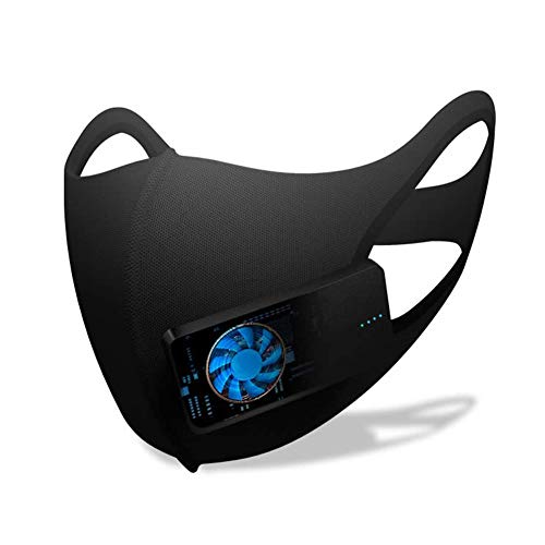 Waschbar Wiederverwendbare Elektrischer Gesichtsschutz, 5-Schicht-Gesundheitsschutz, Anti-Staub-Anti Pollution Smart-Mundschutz, Mit Ventilator