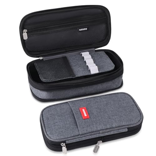 Image of iSuperb Foldable Pencil Case Zipper Big Capacity Aesthetic Canvas Pencil Pouch Compartments Stationery Organizers Pen Bag for Kids Girls Boys Teen Child Student School Supplies Makeup Bags