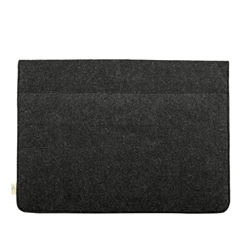 Image of OON Laptop Sleeve Stylish Black & Dark Grey Printed Felt for 13 Inch Device