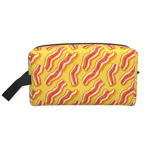 TZTTZT - Cartoon Bacon Print Toiletry Bag for Men Women, Travel Toiletries Bags Cosmetic Bag, Hanging Toiletry Shaving Bags for Travel Accessories