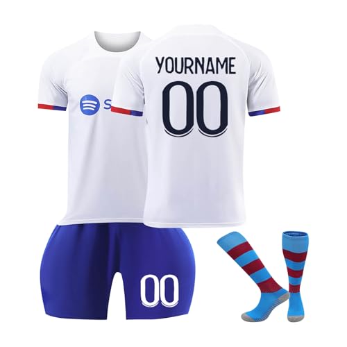 Camiseta de Fútbol de Barca Hombres Casa/Visitante Niño y Adulto Equipación de fútbol Ropa de Futbol Personalizadas Nombre y Número
