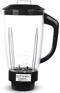 Rotomix Heavy Quality Juicer Jar for Mixer Grinder Juicer Jar ABS Plastic Transparent (1500ML), Black SA35, Black Pack of 1